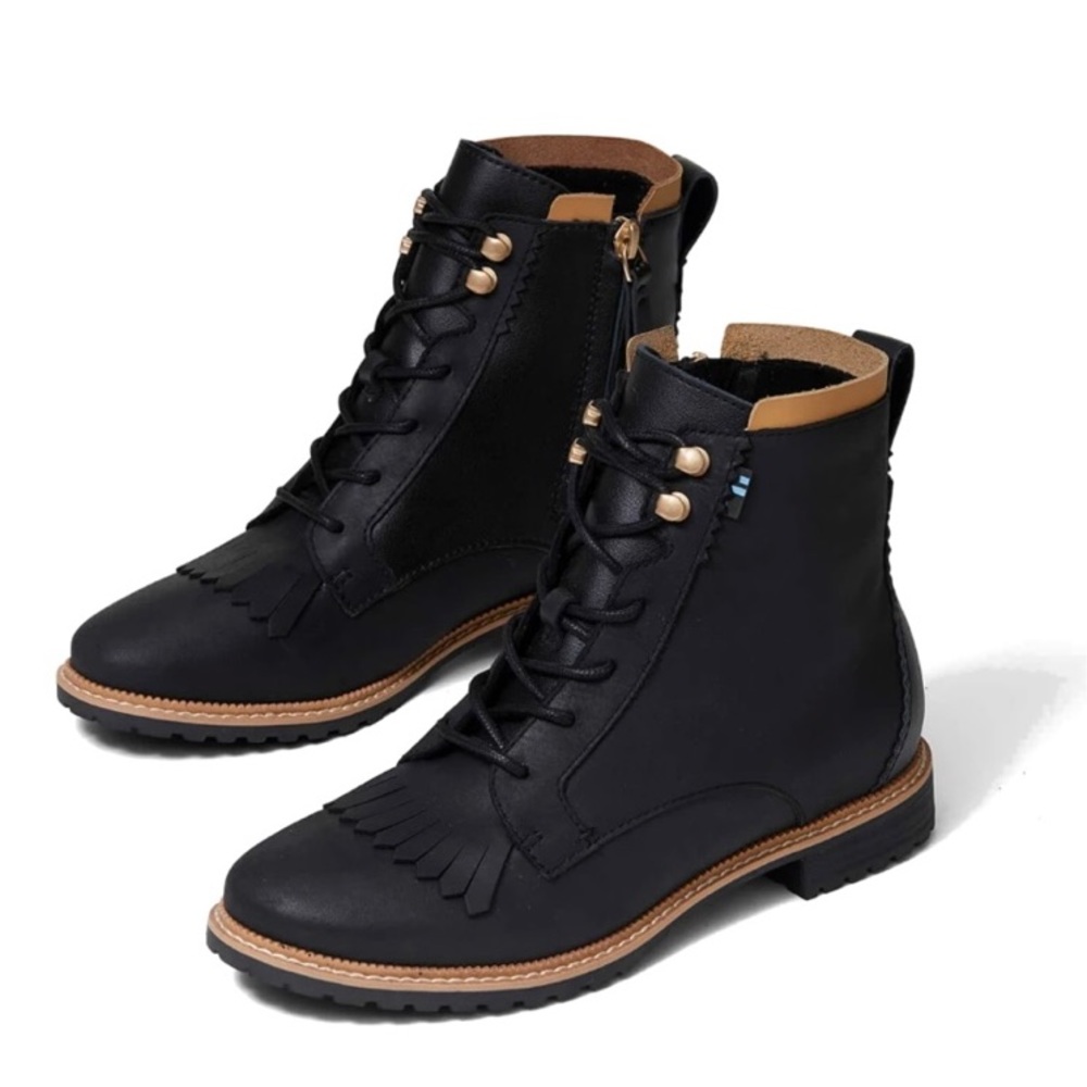 Toms Nolita Black Leather Boots